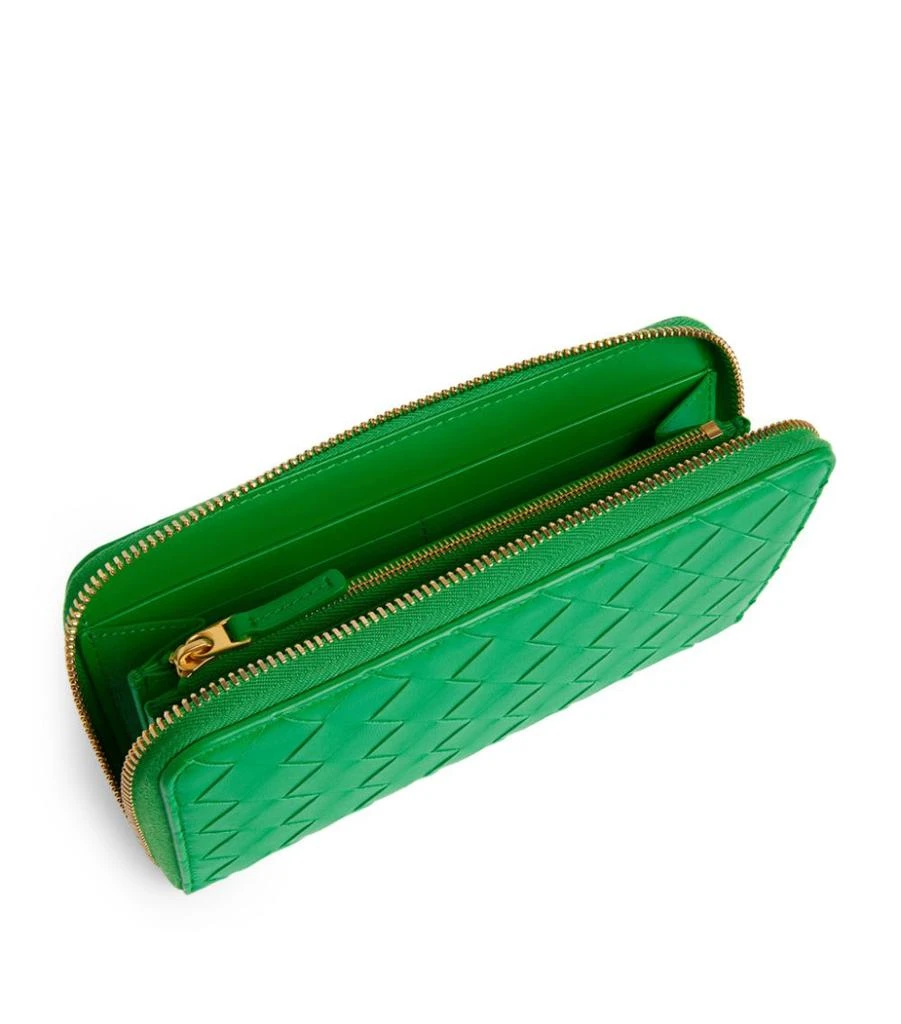 商品Bottega Veneta|Leather Intrecciato Zipped Wallet,价格¥6902,第2张图片详细描述