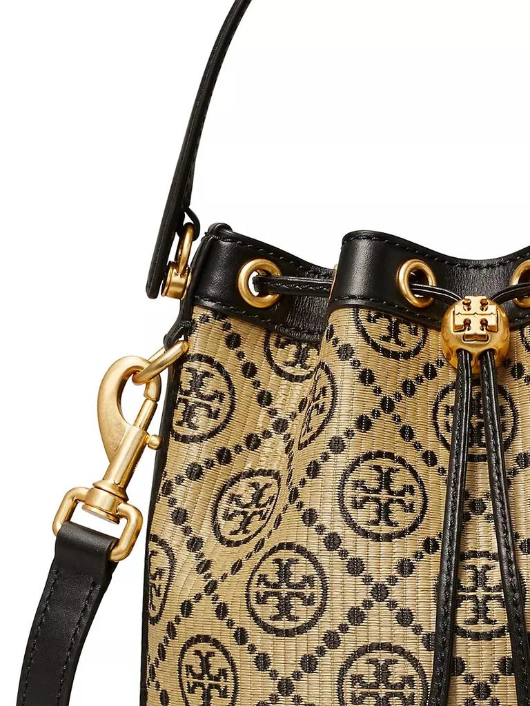 商品Tory Burch|T Monogram Raffia Bucket Bag,价格¥3138,第4张图片详细描述