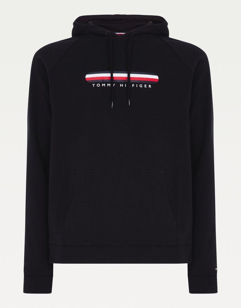 商品Tommy Hilfiger|Tommy Hilfiger lounge flag hoodie in black,价格¥654,第6张图片详细描述