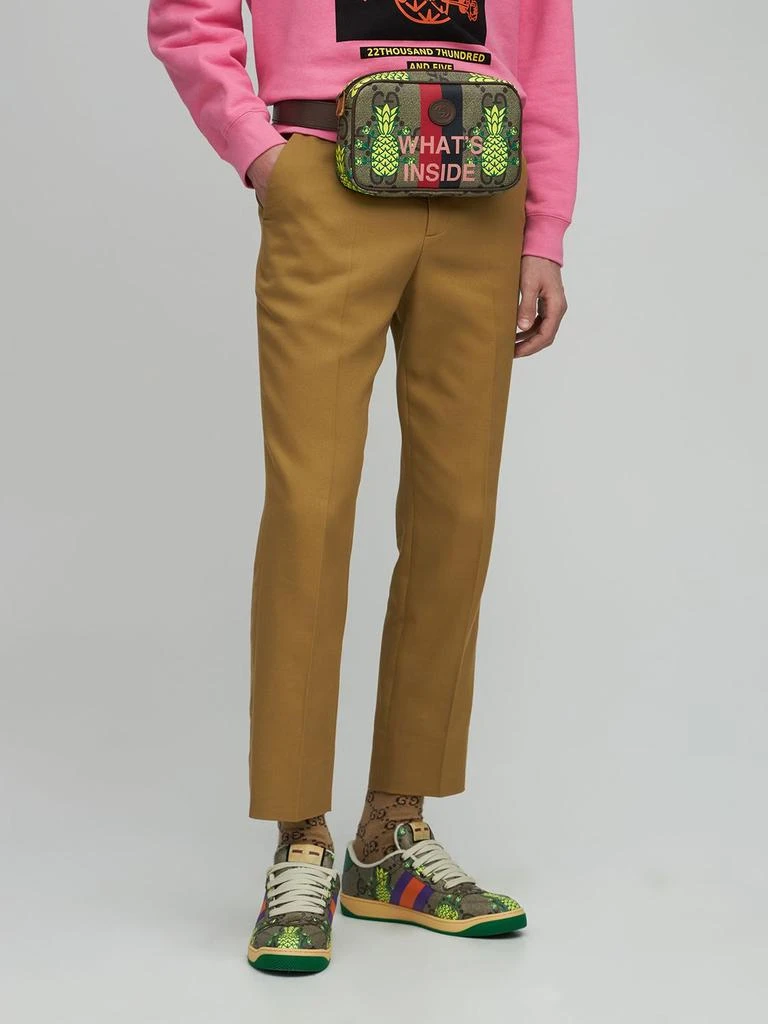 商品Gucci|Pineapple Print Gg Supreme Belt Bag,价格¥9667,第2张图片详细描述