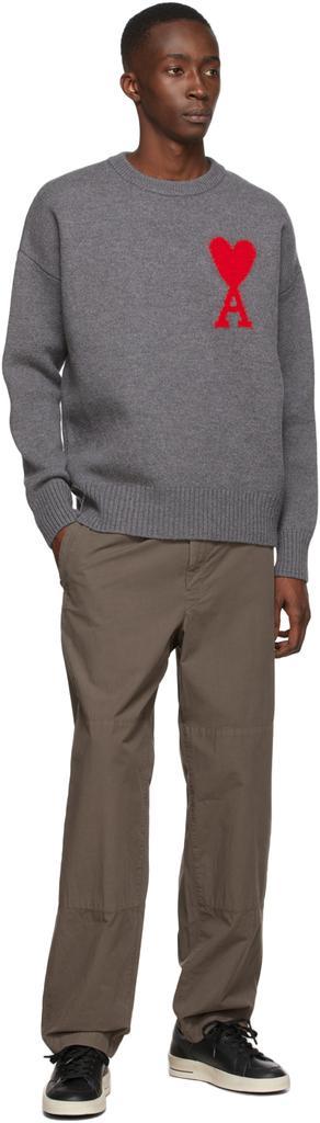 商品AMI|Grey Ami de Cœur Sweater,价格¥3225,第6张图片详细描述