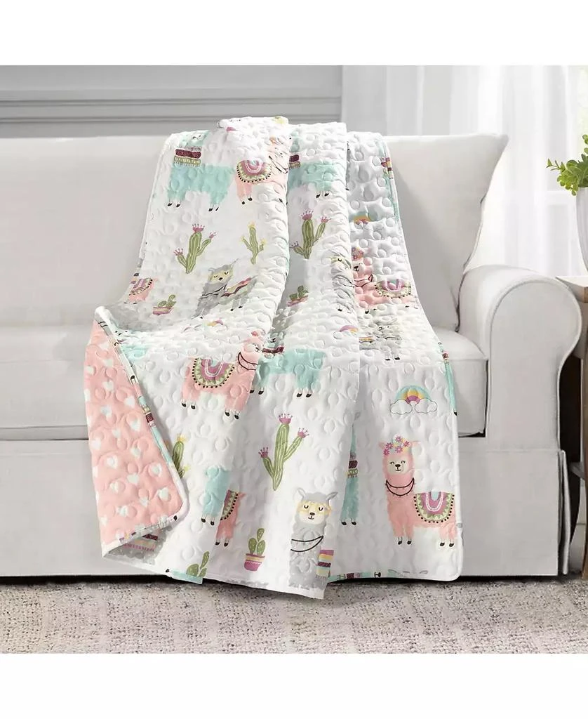 商品Lush Décor|Southwest Llama Cactus Throw for Kids, 60" x 50",价格¥288,第1张图片