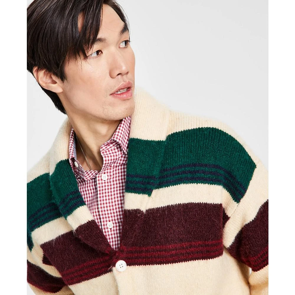 商品Nautica|Men's Multi-Tone Striped Long-Sleeve Cardigan,价格¥325,第3张图片详细描述