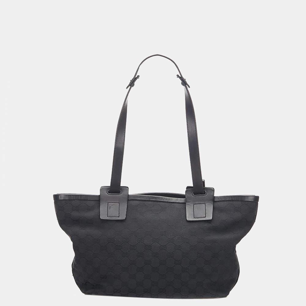 Gucci Black GG Canvas Tote Bag商品第3张图片规格展示