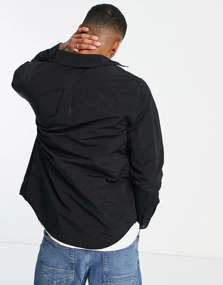 商品Barbour|Barbour International Legacy overshirt with contrast logo in black,价格¥1165,第4张图片详细描述
