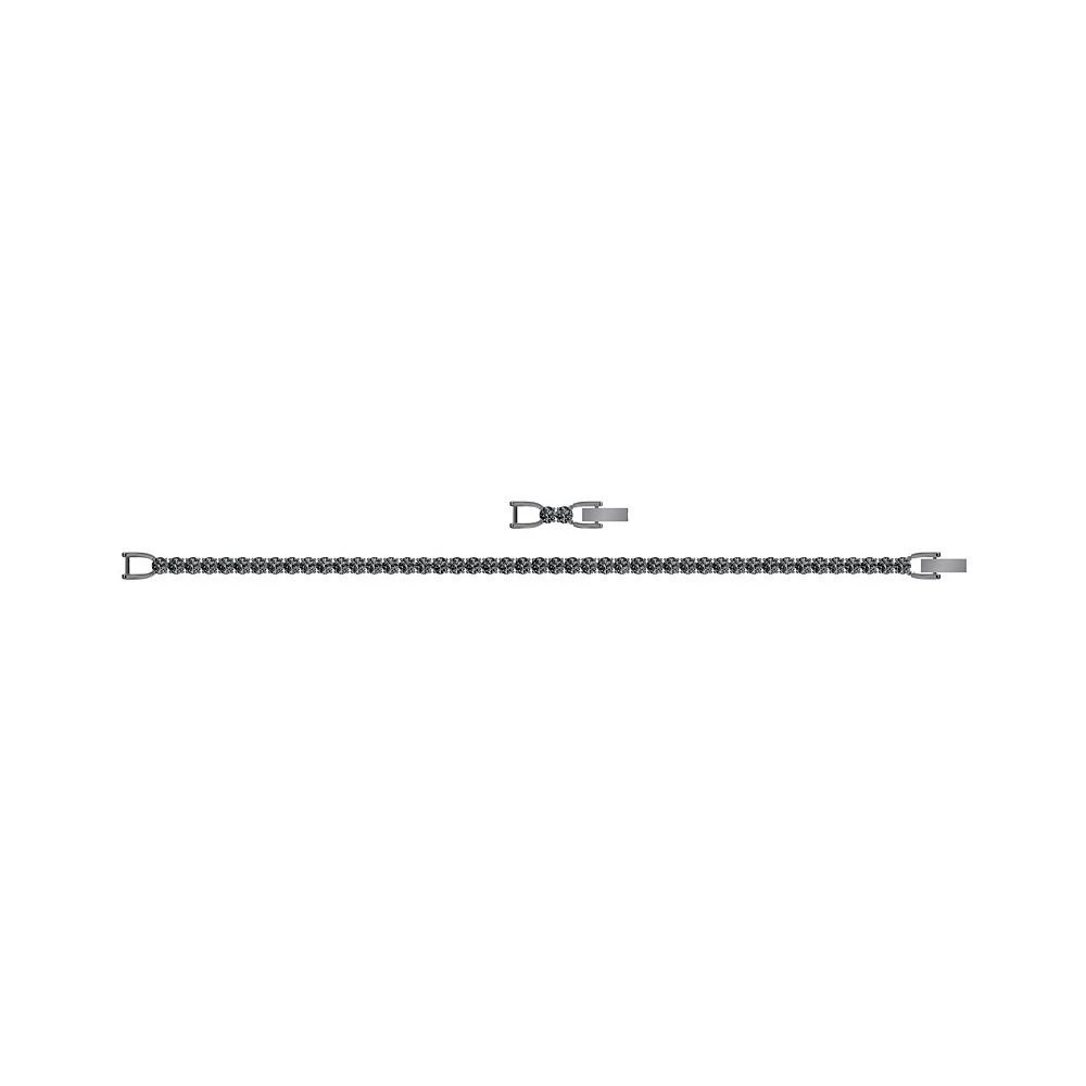 商品Swarovski|Tennis Deluxe Round Cut Ruthenium Plated Bracelet,价格¥973,第3张图片详细描述