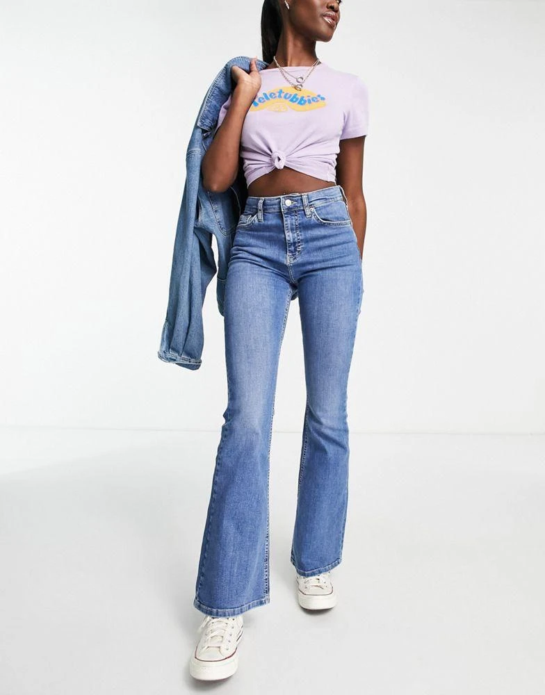 商品Topshop|Topshop Jamie flare jeans in mid blue,价格¥254,第1张图片