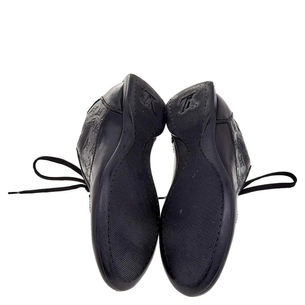 Louis Vuitton Black Monogram Leather Low Top Sneakers Size 41 商品