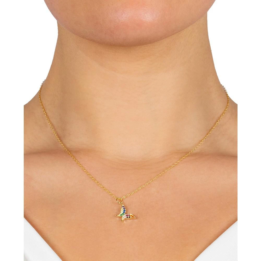 商品Giani Bernini|Cubic Zirconia Butterfly Pendant Necklace in 18k Gold-Plated Sterling Silver, 16" + 2" extender, Created for Macy's,价格¥179,第2张图片详细描述