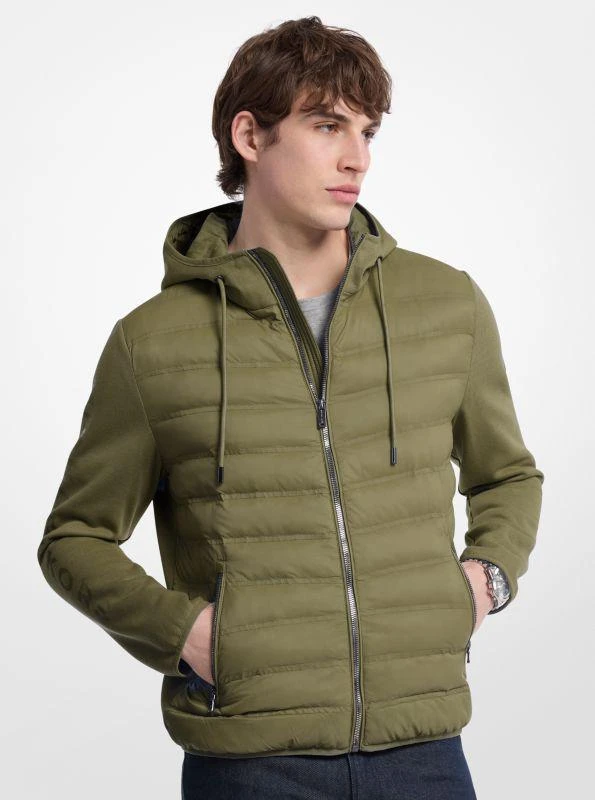 商品Michael Kors|Galway Quilted Mixed-Media Jacket,价格¥766,第1张图片