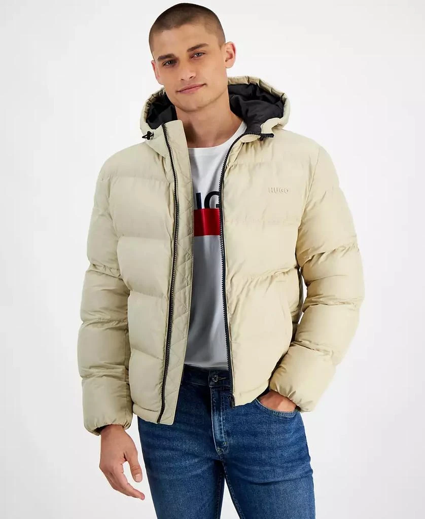 商品Hugo Boss|男式 Beazly2436 修身绗缝全拉链连帽棉服夹克,价格¥2568,第1张图片详细描述