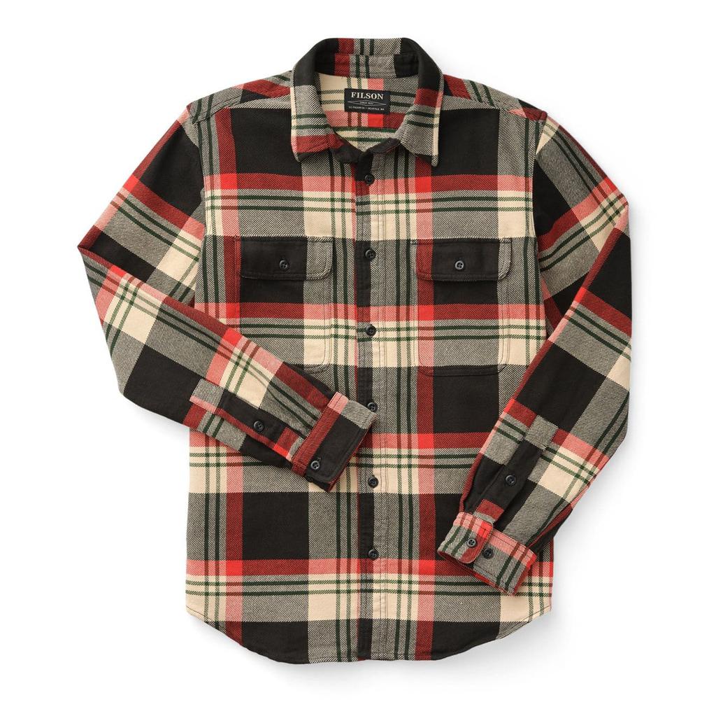 Filson Vintage Flannel Work Shirt Black / Red / Cream商品第1张图片规格展示