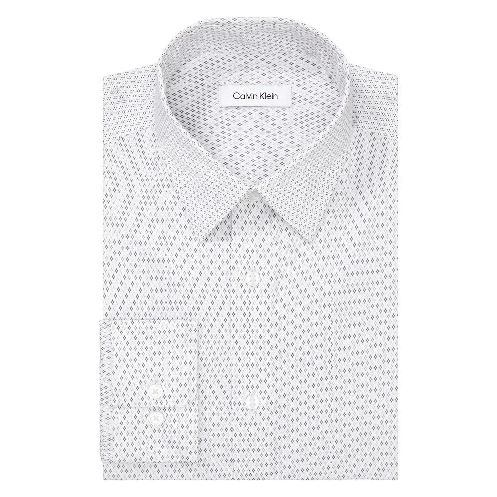 商品Calvin Klein|Men's Steel+ Regular Fit Stretch Wrinkle Resistant Dress Shirt,价格¥318,第3张图片详细描述