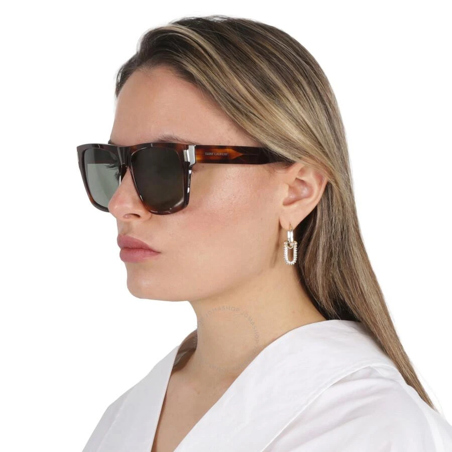 商品Yves Saint Laurent|Green Square Ladies Sunglasses SL 424 003 56,价格¥1122,第2张图片详细描述