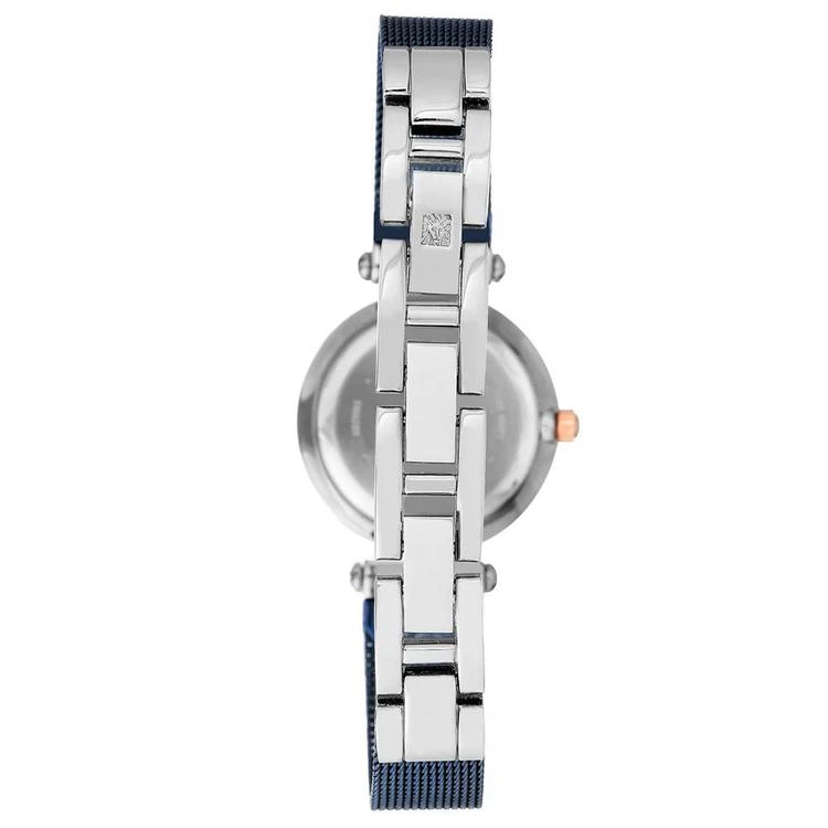 商品Anne Klein|Women's Diamond-Accent Blue Stainless Steel Mesh Bracelet Watch 26mm,价格¥630,第3张图片详细描述