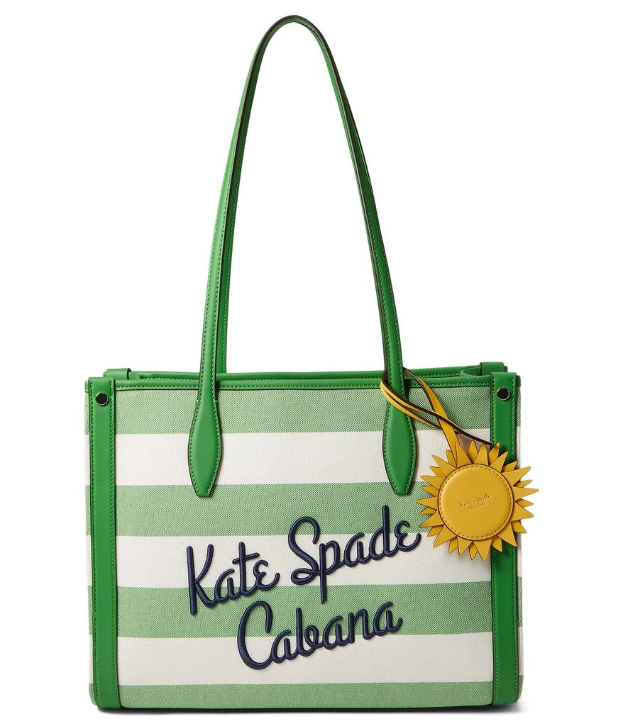 商品Kate Spade|Market Cabana Canvas Medium Tote,价格¥674,第1张图片