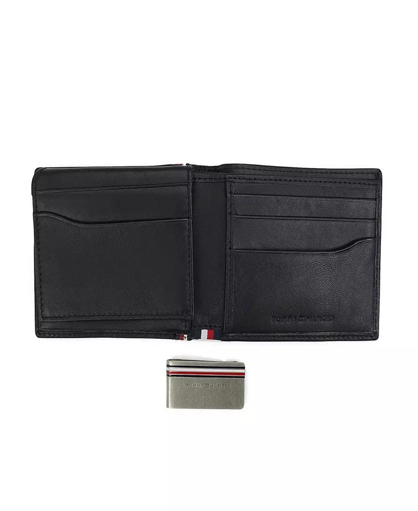 Men's RFID Global Striped Passcase Wallet and Money Clip Set 商品