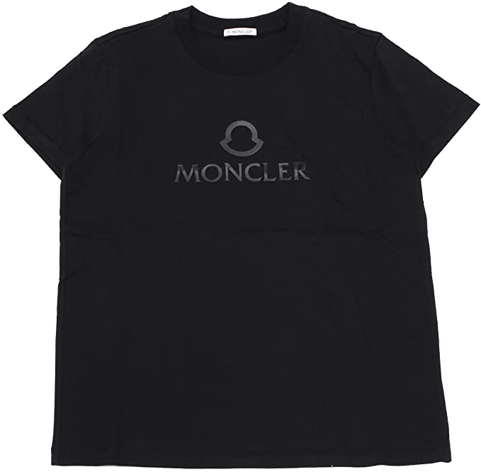 MONCLER 女士黑色棉质徽标印花圆领短袖T恤 8C00006-809CR-999商品第1张图片规格展示