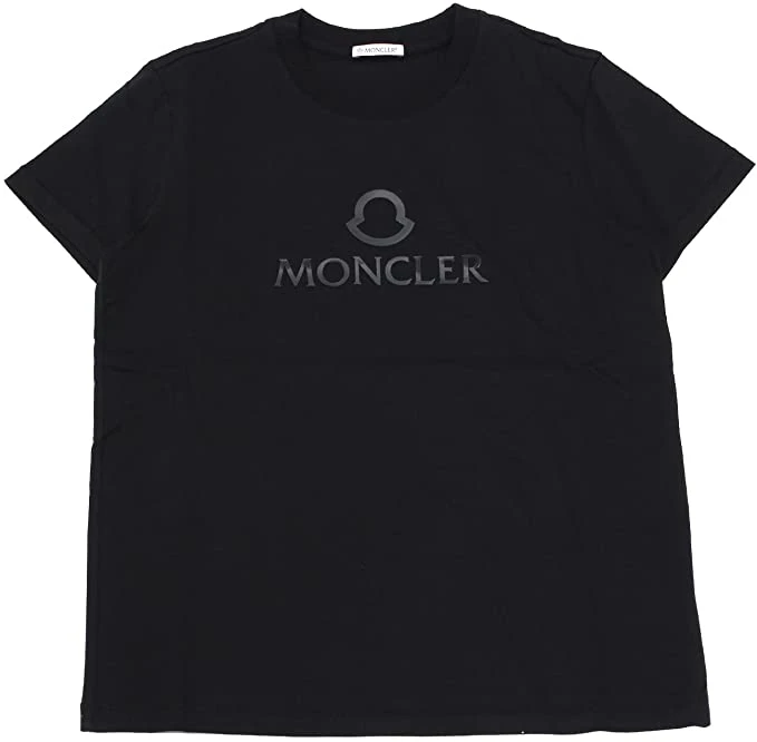 商品[国内直发] Moncler|MONCLER 女士黑色棉质徽标印花圆领短袖T恤 8C00006-809CR-999,价格¥2041,第1张图片