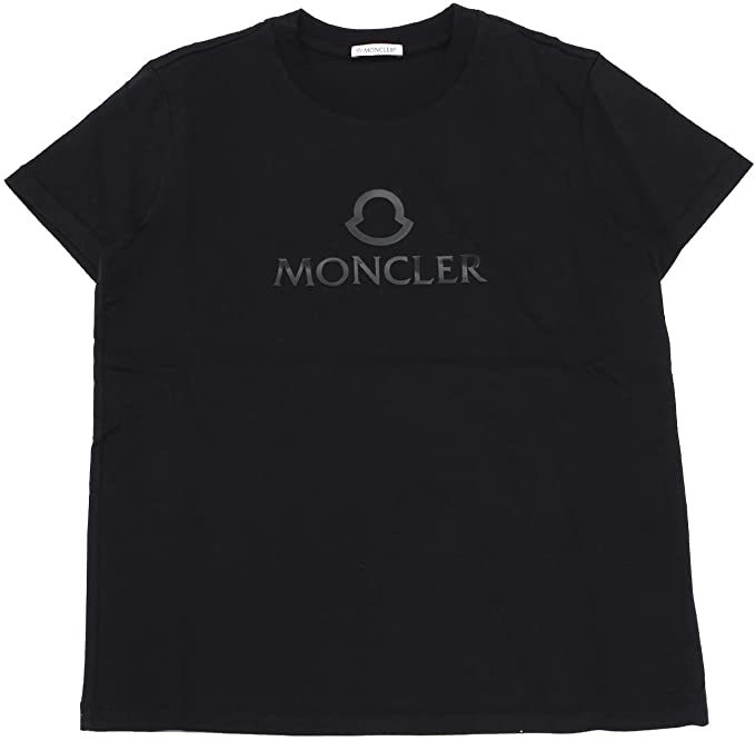 商品[国内直发] Moncler|MONCLER 女士黑色棉质徽标印花圆领短袖T恤 8C00006-809CR-999,价格¥1808,第1张图片