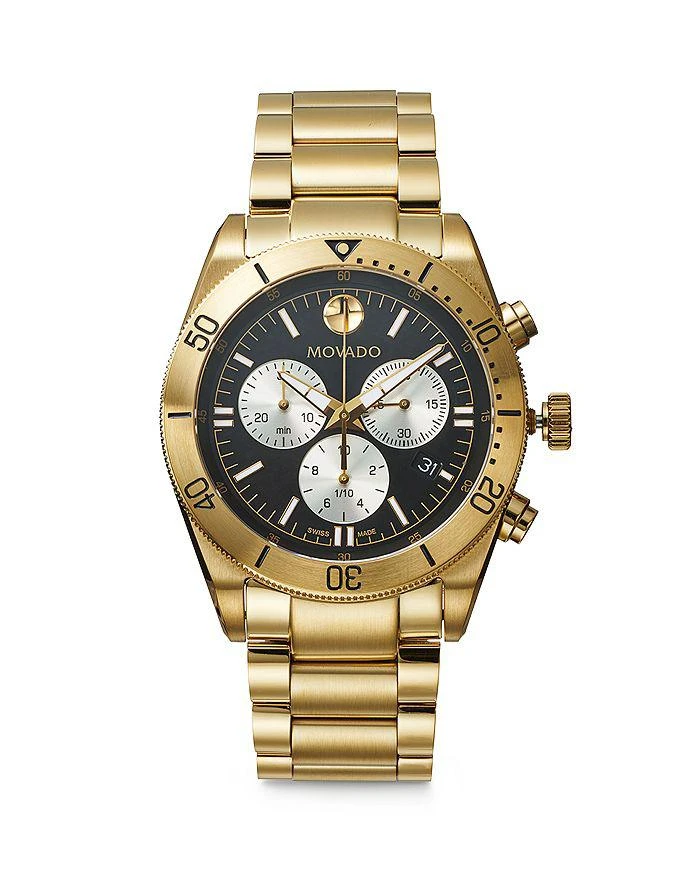 商品Movado|Black Sport Series Chronograph, 41mm,价格¥6083,第1张图片