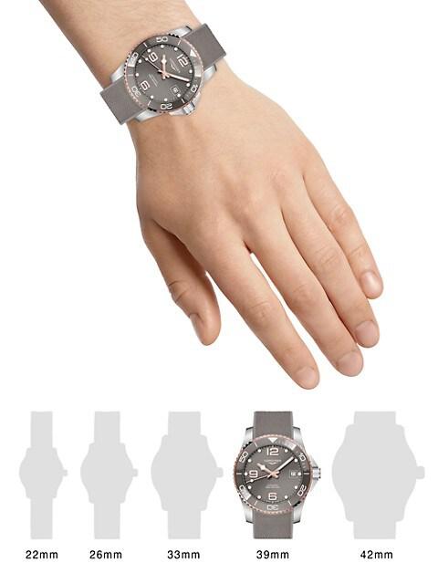 HydroConquest 39MM Stainless Steel Automatic Watch商品第5张图片规格展示