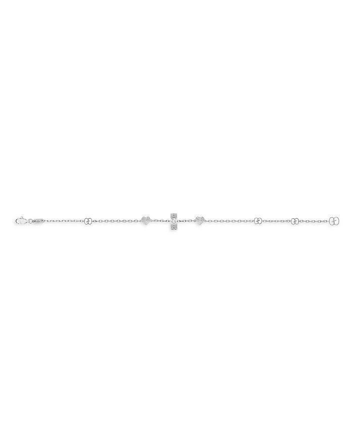 商品Gucci|18K White Gold Icon Heart & Double G Link Bracelet,价格¥18284,第2张图片详细描述