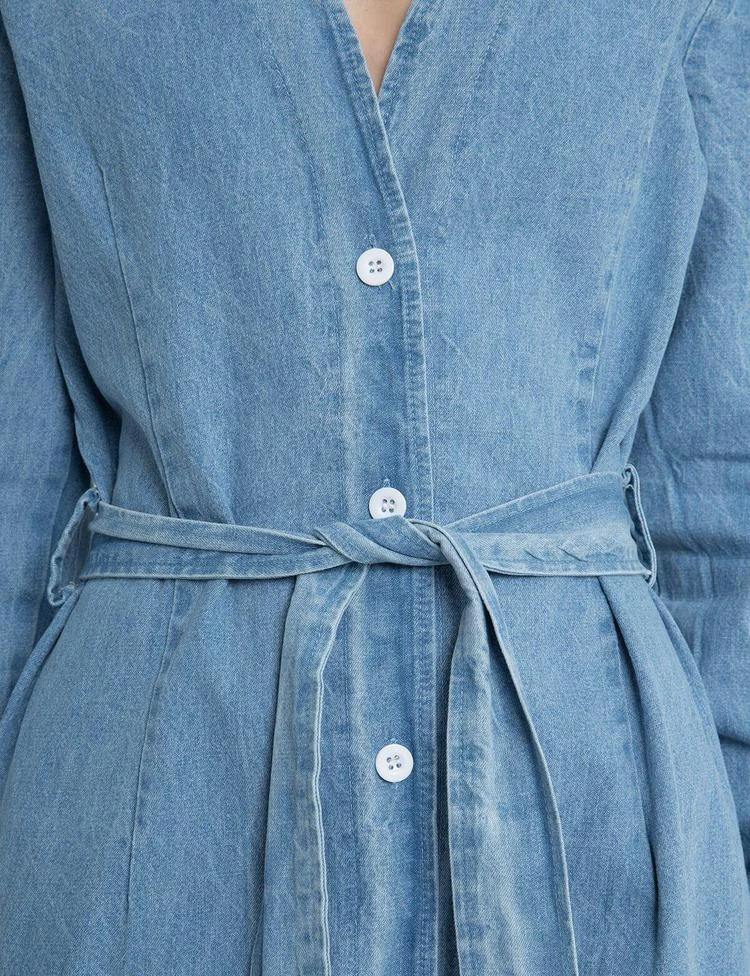 Denim Midi Belted Button Dress 商品