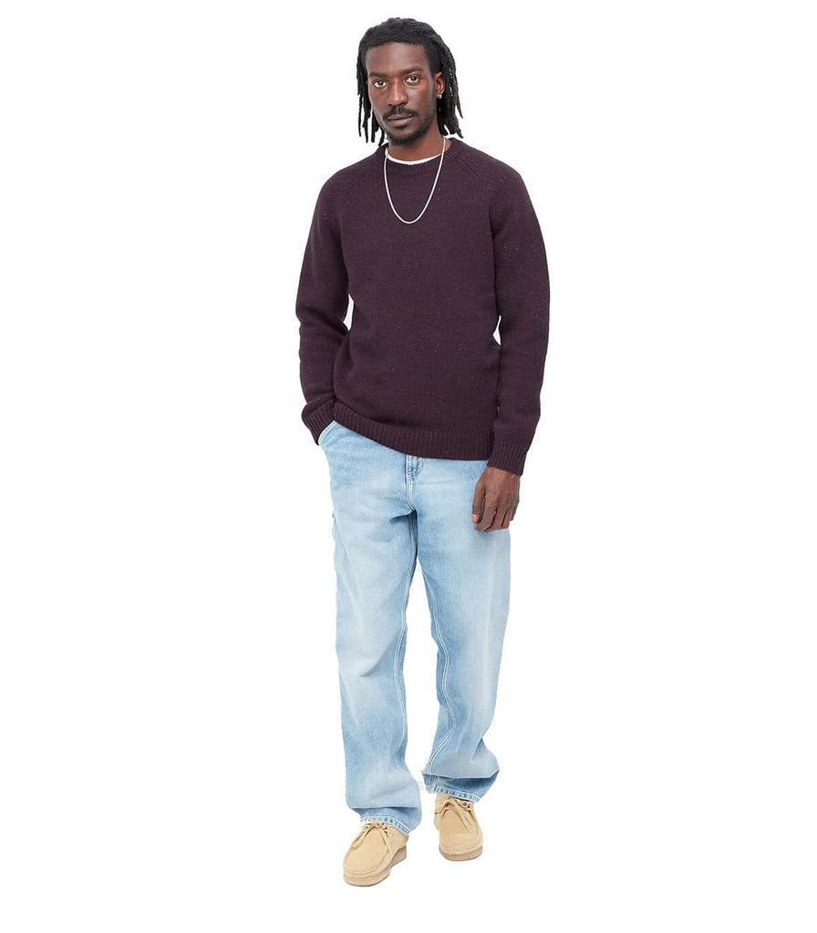 商品Carhartt|Carhartt Wip Anglistic Dark Plum Crewneck Jumper,价格¥961,第4张图片详细描述