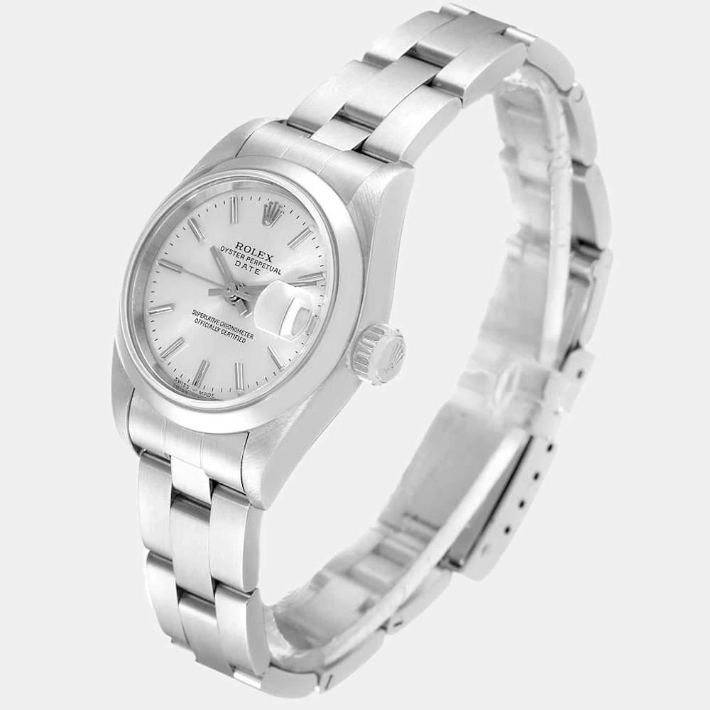 商品[二手商品] Rolex|Rolex Silver Stainless Steel Oyster Perpetual Date 79160 Automatic Women's Wristwatch 26 mm,价格¥34558,第5张图片详细描述