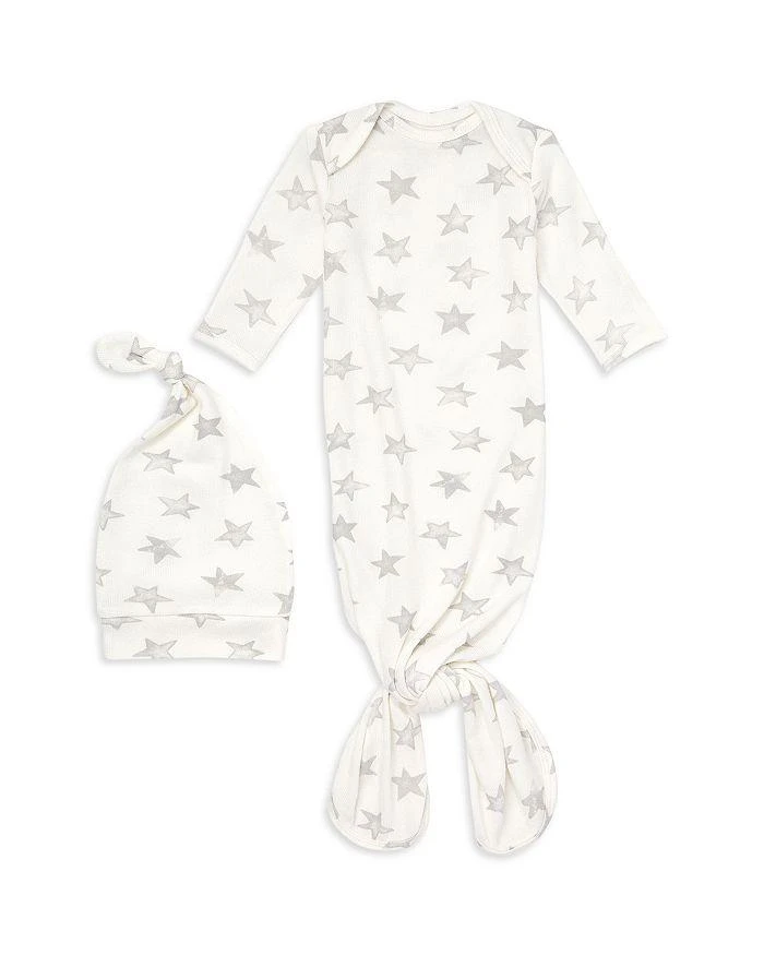 商品aden + anais|Unisex 2 Pc. Star Print Snuggle Knit Gown & Hat Set - Baby,价格¥223,第1张图片详细描述