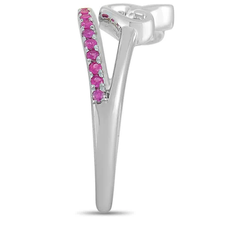 商品LB Exclusive|14K White Gold Ruby Heart Ring,价格¥1711,第3张图片详细描述