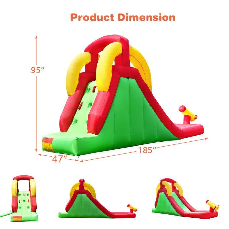 商品Hivvago|Inflatable Water Slide Bounce House with Climbing Wall Jumper and 480W Blower,价格¥3144,第4张图片详细描述