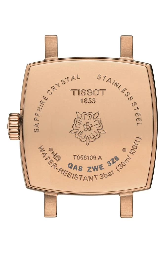 商品Tissot|Lovely Summer Leather Strap Square Watch & Interchangeable Straps Set, 20mm,价格¥1827,第2张图片详细描述