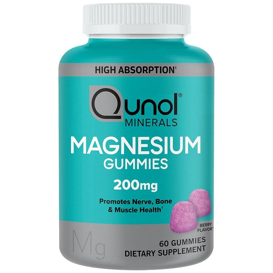 商品Qunol Minerals|Magnesium Gummies 200 mg Berry,价格¥201,第1张图片详细描述
