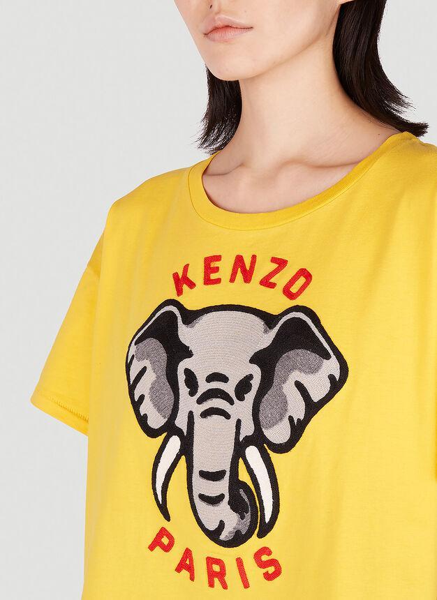 商品Kenzo|Embroidered T-Shirt in Yellow,价格¥2225,第7张图片详细描述