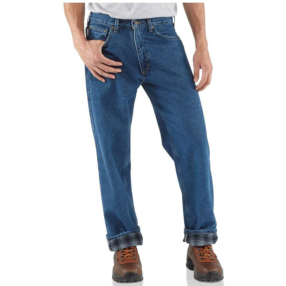 商品Carhartt|Carhartt Men's Relaxed Fit Straight Leg Flannel Lined Jean,价格¥192-¥214,第1张图片