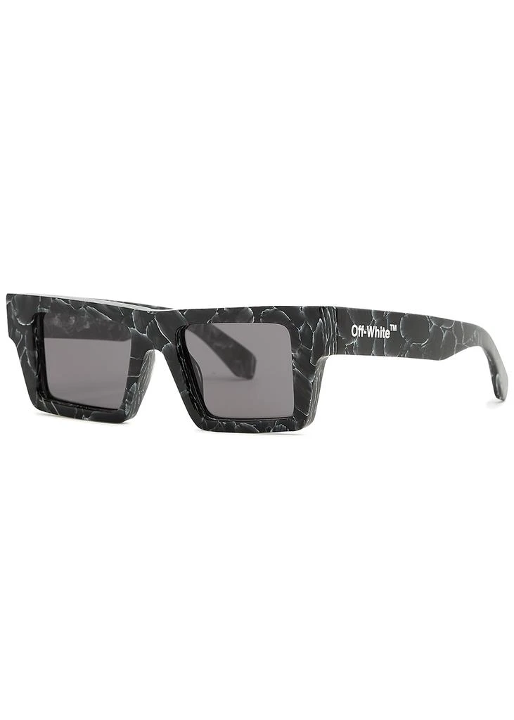 商品Off-White|Nassau marbled rectangle-frame sunglasses,价格¥1253,第1张图片