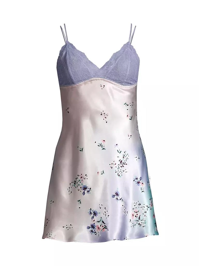 商品In Bloom|Aaliyah Floral Satin & Lace Chemise,价格¥375,第1张图片