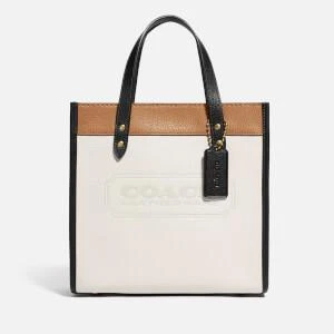 商品Coach|Women's Polished Pebble Field Tote Bag 22 - Aqua,价格¥2348,第1张图片