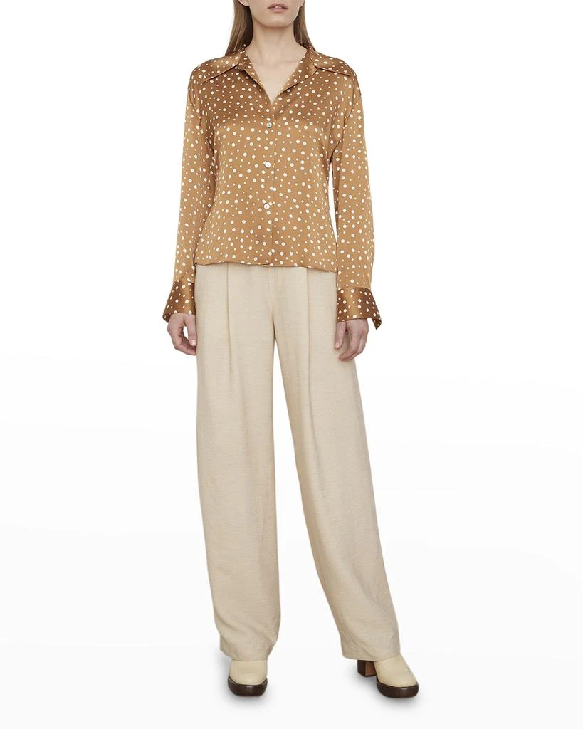 商品Vince|Tossed Dot Button-Front Silk Blouse,价格¥1330,第2张图片详细描述