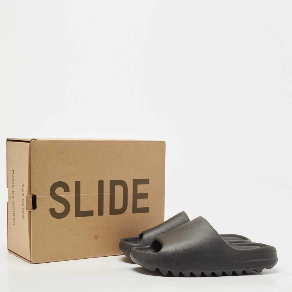 Yeezy x adidas Black Rubber Onyx Flat Slides Size 42 商品