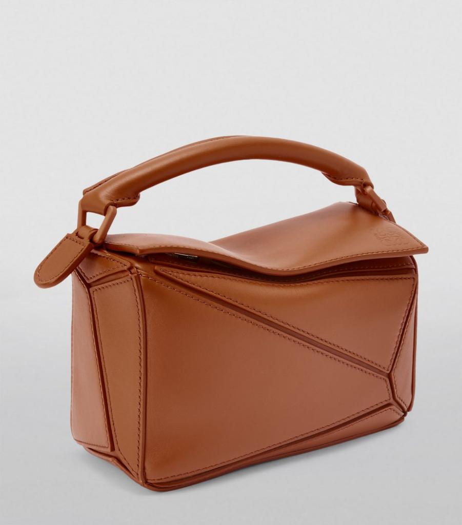 Mini Leather Puzzle Top-Handle Bag商品第4张图片规格展示