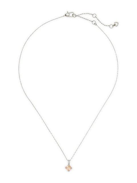 商品Kate Spade|Silvertone & Cubic Zirconia Mini Pendant Necklace,价格¥426,第4张图片详细描述