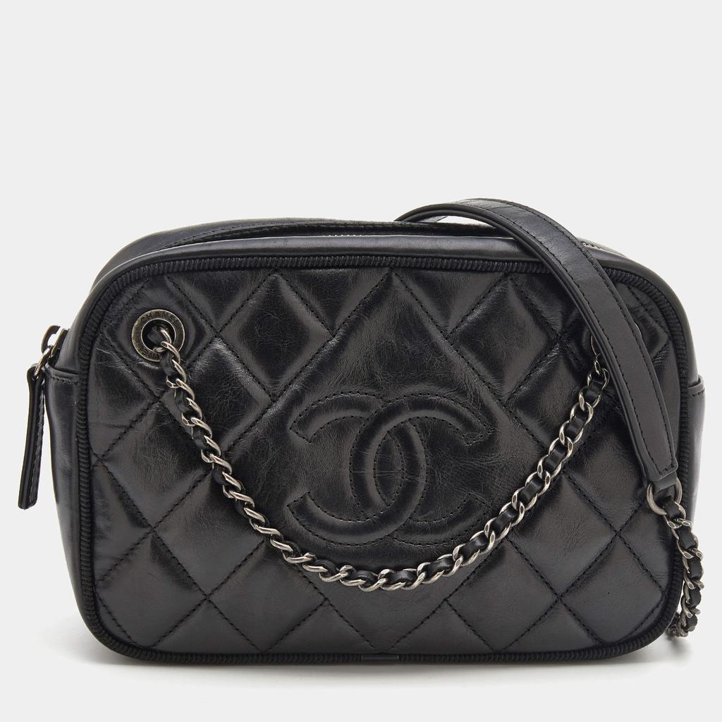 商品[二手商品] Chanel|Chanel Black Quilted Leather CC Ballerine Camera Bag,价格¥16769,第1张图片