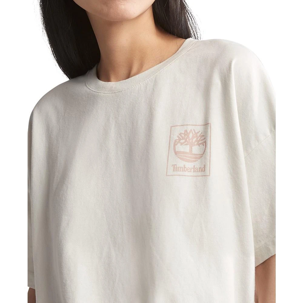 商品Timberland|Women's Drawstring-Hem Cropped T-Shirt,价格¥96,第5张图片详细描述