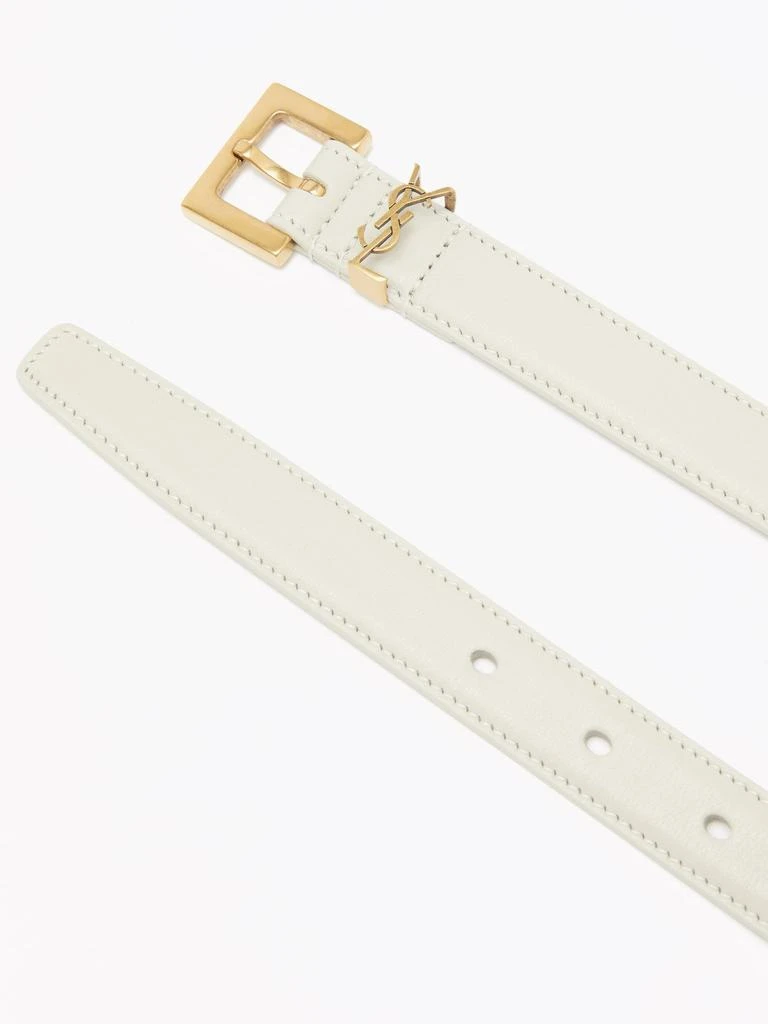 商品Yves Saint Laurent|YSL-plaque leather belt,价格¥4168,第4张图片详细描述