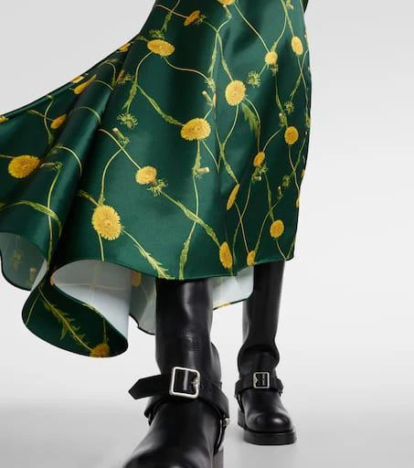 商品Burberry|印花针织与缎布中长连衣裙,价格¥19842,第5张图片详细描述