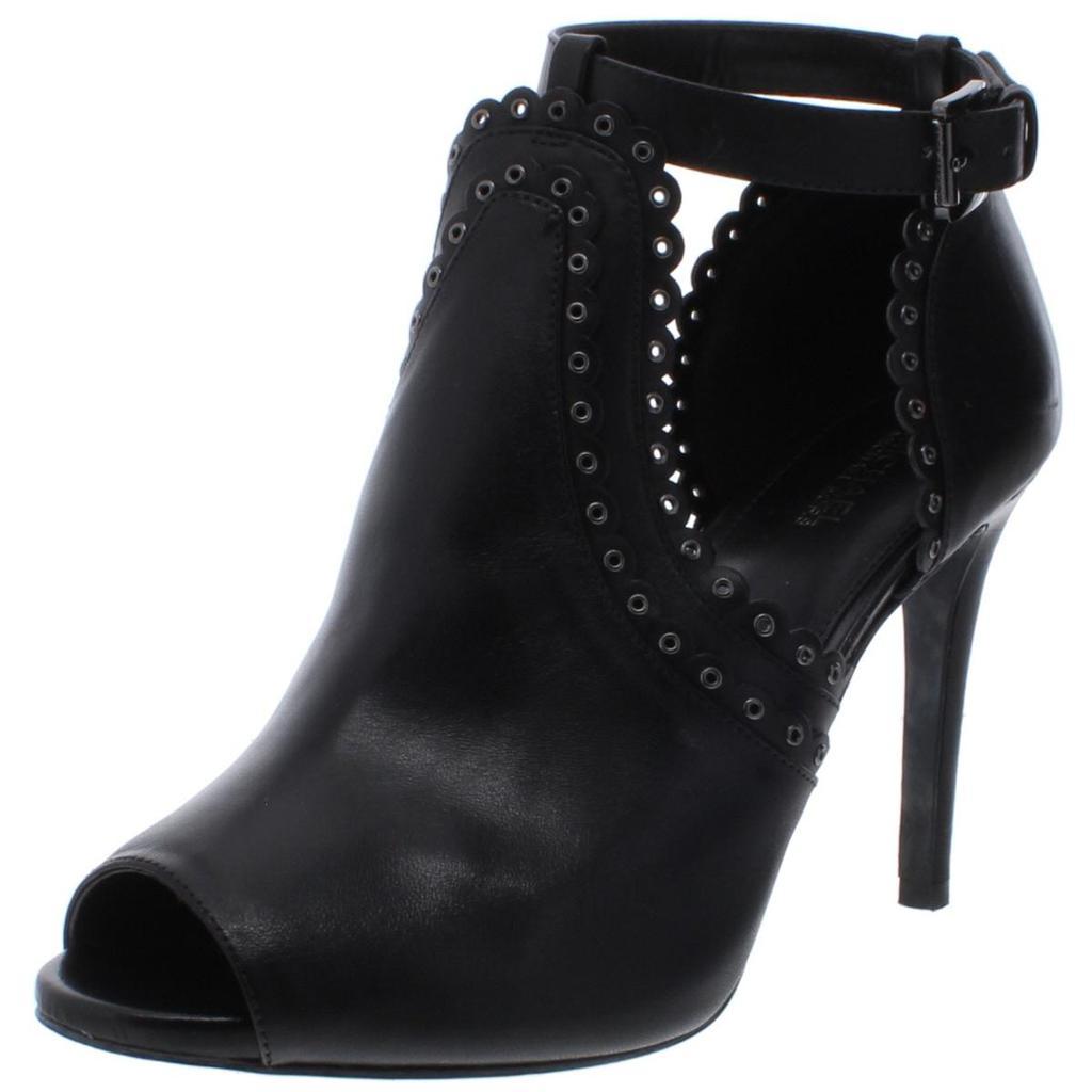 商品Michael Kors|MICHAEL Michael Kors Womens Jessie Open Leather Scalloped Detail Booties,价格¥1189,第1张图片