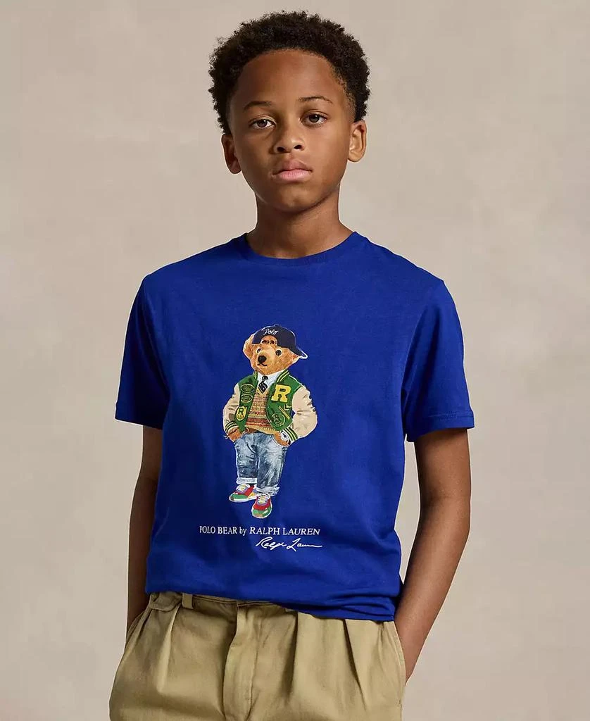 商品Ralph Lauren|Big Boys Polo Bear Cotton Jersey Tee,价格¥141,第1张图片